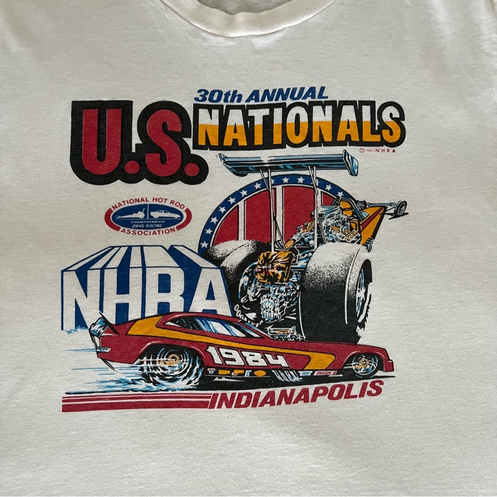 Vintage 1984 NHRA Indianapolis U.S. Nationals Sleeveless T-shirt - Picture 2 of 10